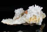 Peach Stilbite Crystals on Sparkling Quartz Chalcedony - India #176835-2